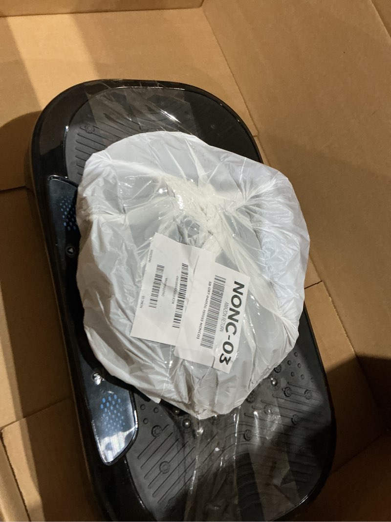 Condition photo showing As Is for (similar to not exact)shake plate, vibration plate exercise machine for lymphatic drainage, 400 lbs capacity whole body vibrating plate workout with fitness resistance bands, max vibrating frequency 250/min for weight loss