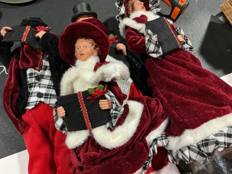 Condition photo showing Good Condition for raz imports 2021 christmas time in the village 17.5-inch carolers figurine, set of 4