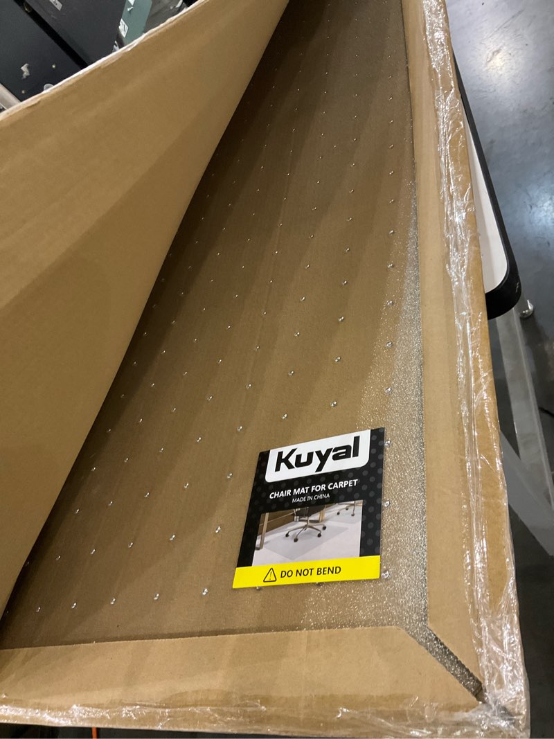 Condition photo showing Good Condition for Kuyal Office Chair Mat for Carpet, 32x48 Clear Heavy Duty Computer Chair Mat, Under Desk Protector Carpeted Floors Mat, Easy Chair Movement,Ship Flat 1 32" X 48"