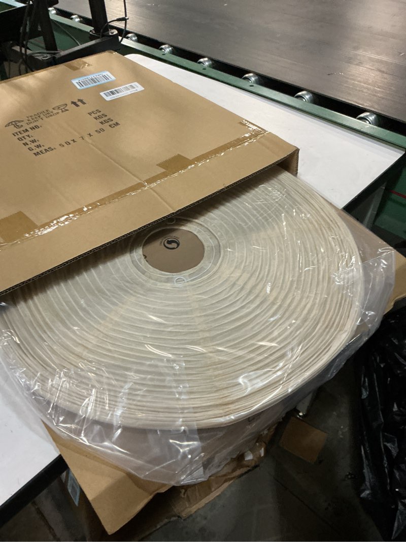 Condition photo showing Good Condition for large paper pendant light with cord and canopy, 20in off-white rice paper hanging lamp, japanese japandi wabi sabi lantern lamp chandelier for living dining room bedroom kitchen 1 pack off-white & black 19.7in 1