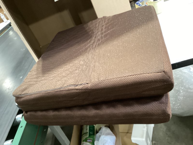 Condition photo showing Good Condition for Similar to HOMBYS Foam Recliner Chair Cushions for Elderly, 4\" Thick Chair Pads with Back Support for Office, Non-Slip Medium Firm Seat Cushion with Lumbar Pillow (Brown, 21.5\" Backrest) 20\"x20\" Seat + 21.5\" Backrest Brown