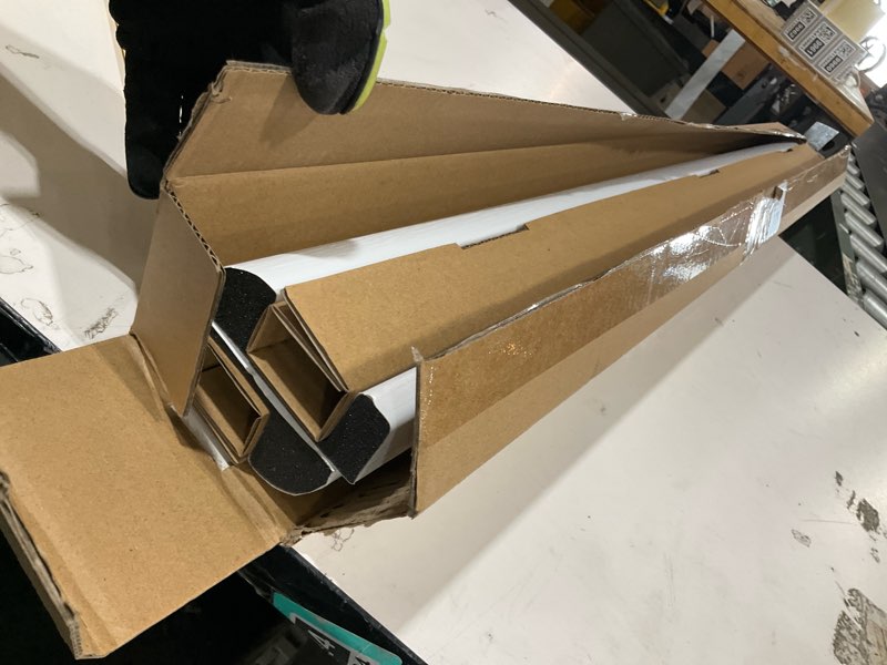 Condition photo showing As Is for 2 pack door draft stopper 36" adjustable under door draft stopper soundproofing 30 inch to 36 inch noise blocker seal large gap up to 1.2", easy to install white
