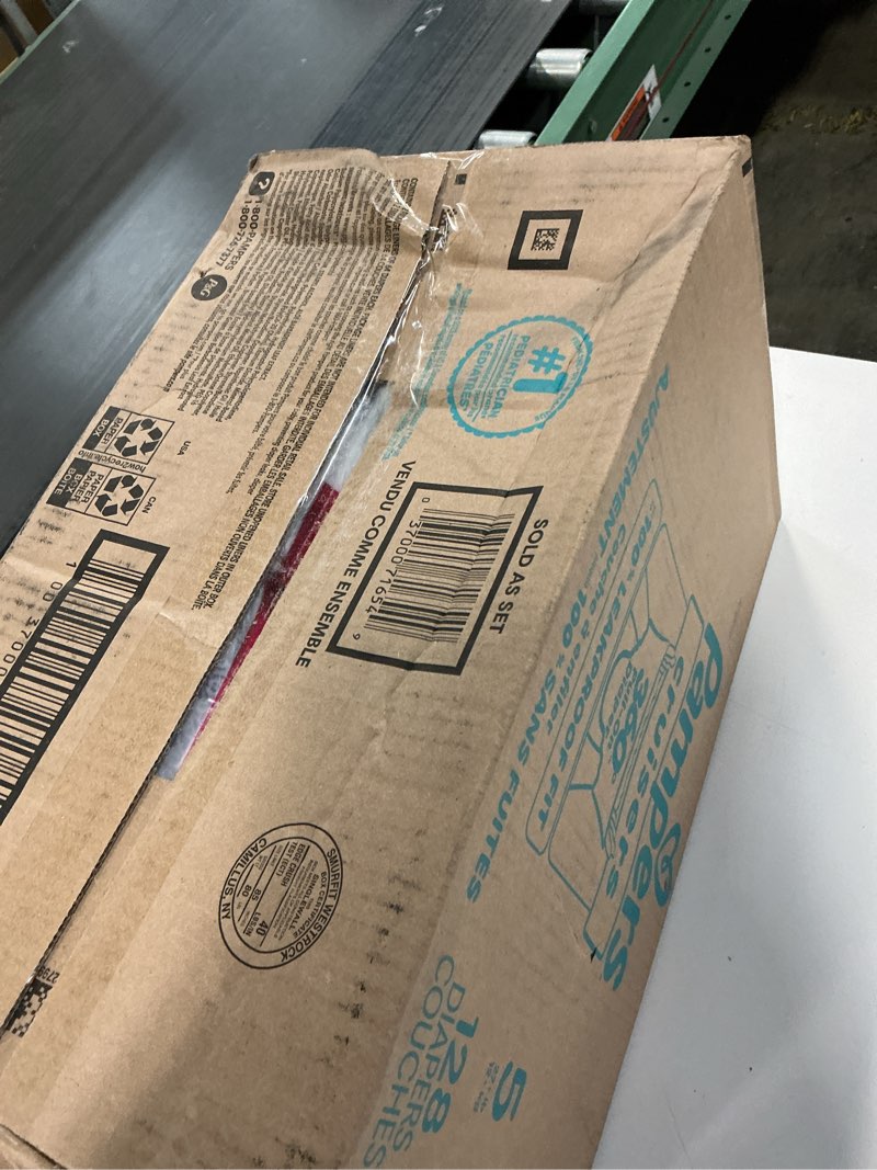 Condition photo showing New/Like New for Pampers Diapers - Cruisers 360 - Size 5, 128 Count, Babyproof up to 100% Leakproof Pull-On Diaper Size 5 128