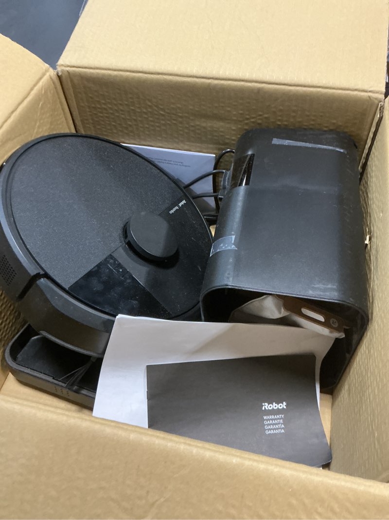 Condition photo showing As Is for iRobot Roomba Max 705 Vac Robot Vacuum + AutoEmpty Dock - Extreme Power-Lifting Suction, Anti-Tangle Dual Rubber Brushes, Self-Empties, Recognizes and Avoids Obstacles, LiDAR Navigation Black