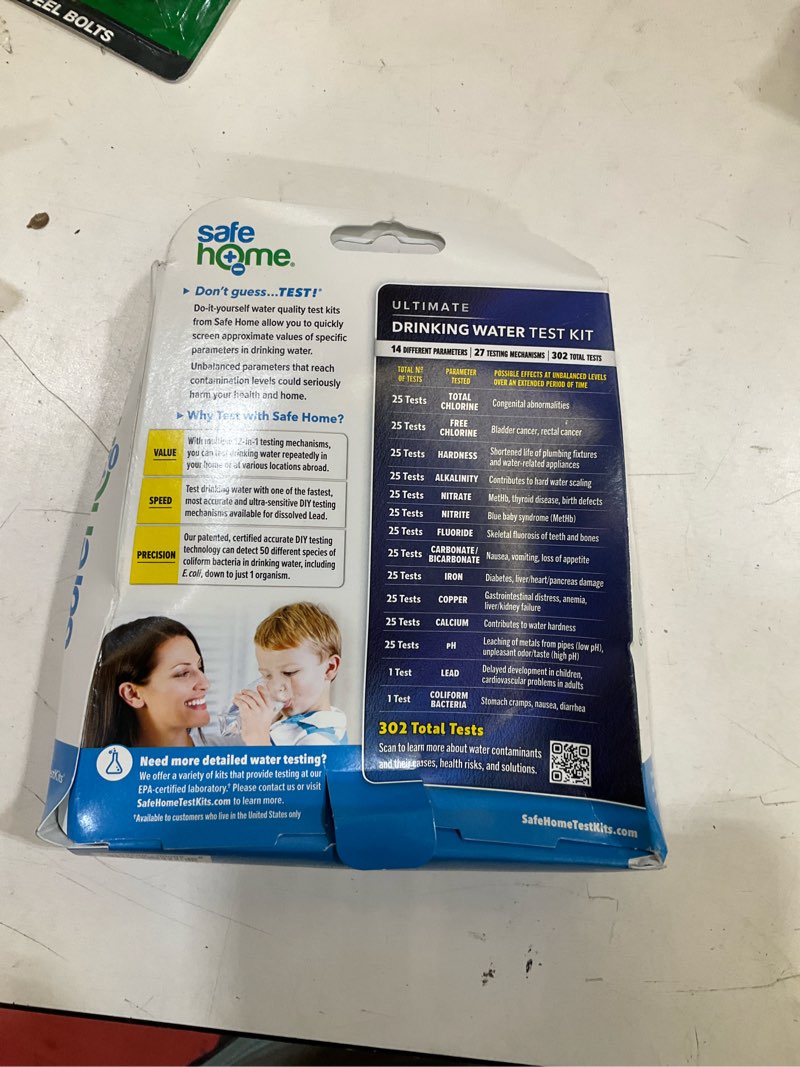Condition photo showing As Is for safe home ultimate water test kit