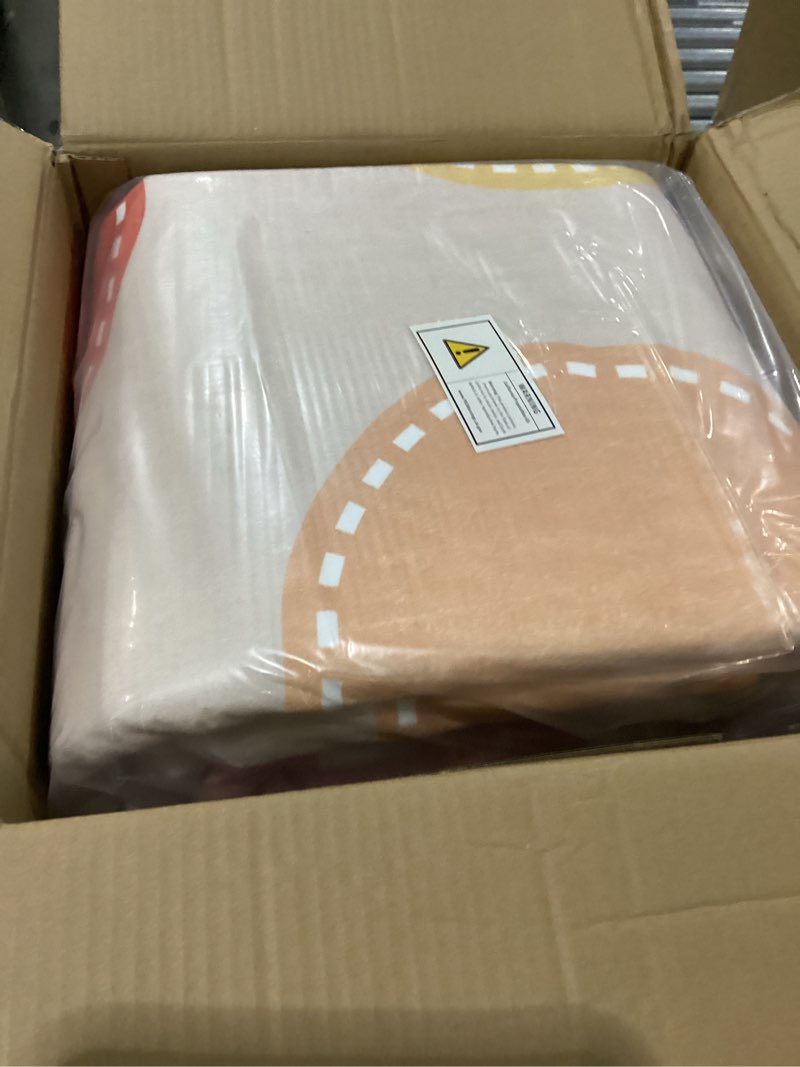 Condition photo showing New/Like New for Similar to stock photo Hudson Comfort Classroom Rug – Rugs for Elementary, Daycare, Nursery, and Playroom – Super Soft Non-Slip Carpet – Kids Fun Floor Mat for Playtime (9x12, Rainbow) 9' x 12' Rainbow