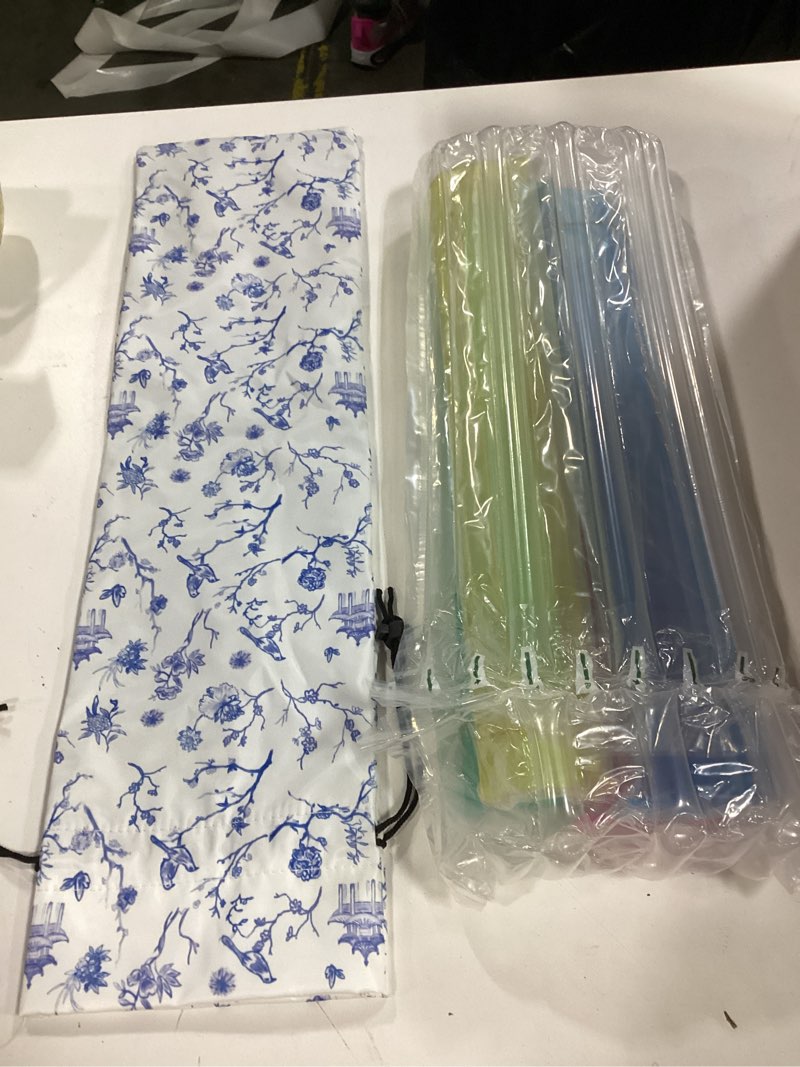 Condition photo showing As Is for American Mahjong Tile Set, 166 Blue Tiles, Bag and Mahjong Accessories, 4 All-in-One Rack/Pushers, Mahjong Set Complete