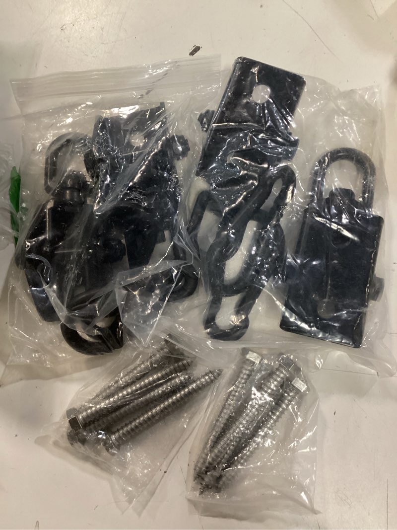 Condition photo showing Good Condition for heavy duty swing hangers for wooden sets 2000 lb capacity hammock hanger 360 swivel stainless steel swing hardware accessories 2 packs for porch playground yoga heavy bag black 4 packs