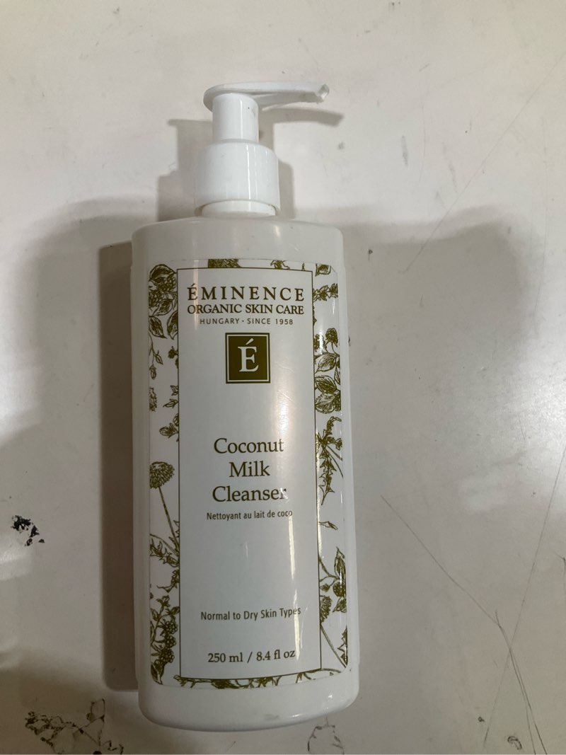 Condition photo showing As Is for eminence coconut milk cleanser, 8.4 ounce coconut milk 8.4 fl oz (pack of 1)