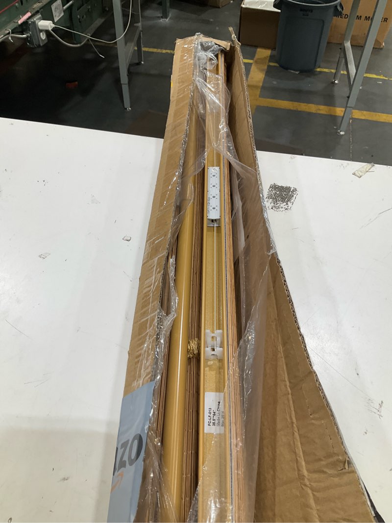 Condition photo showing Good Condition for unishades 100% blackout no tools no drill cordless roman shades for windows, size 34 1/4" w × 60" h (for windows 34.5" w × 60" h) blackout - beige blackout - beige 34.5" w × 60" h