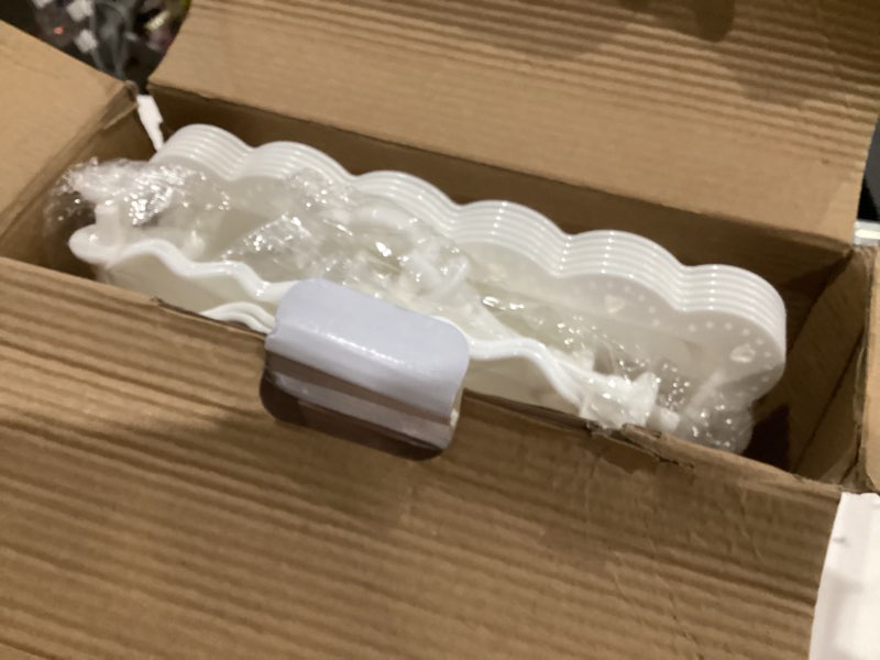 Condition photo showing As Is for Kootek Dessert Cupcake Stand, 10pcs Dessert Table Display Set, 3 Tiered Cup Cake Holder Tower Stand Riser& Cookie Serving Trays for Wedding, Tea Party, Birthday, Baby Shower Bright White 10 Set