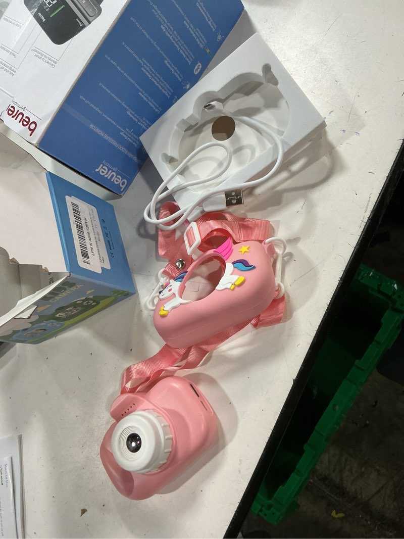 Condition photo showing Good Condition for kids camera digital camera for age 3-8, 1080p toddler camera for kid with 32gb sd card, toddler girls toys age 6-8, christmas birthday gifts for children, pink