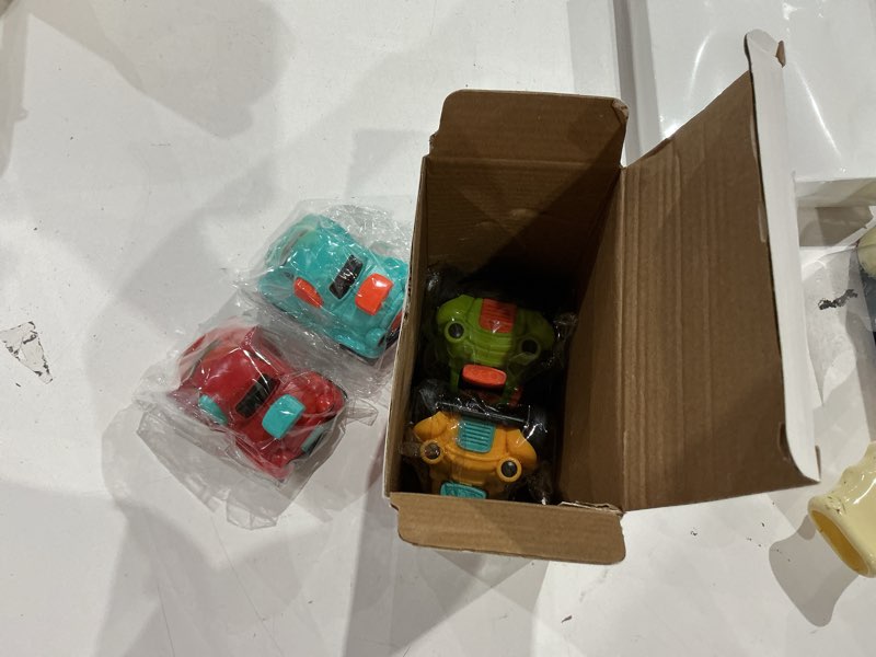 Condition photo showing Good Condition for inertial push and go cartoon car toys for toddlers 1-3, friction powered race vehicles for 6-9-12-18 month, 1st birthday gift for 1-2 year old boy girl