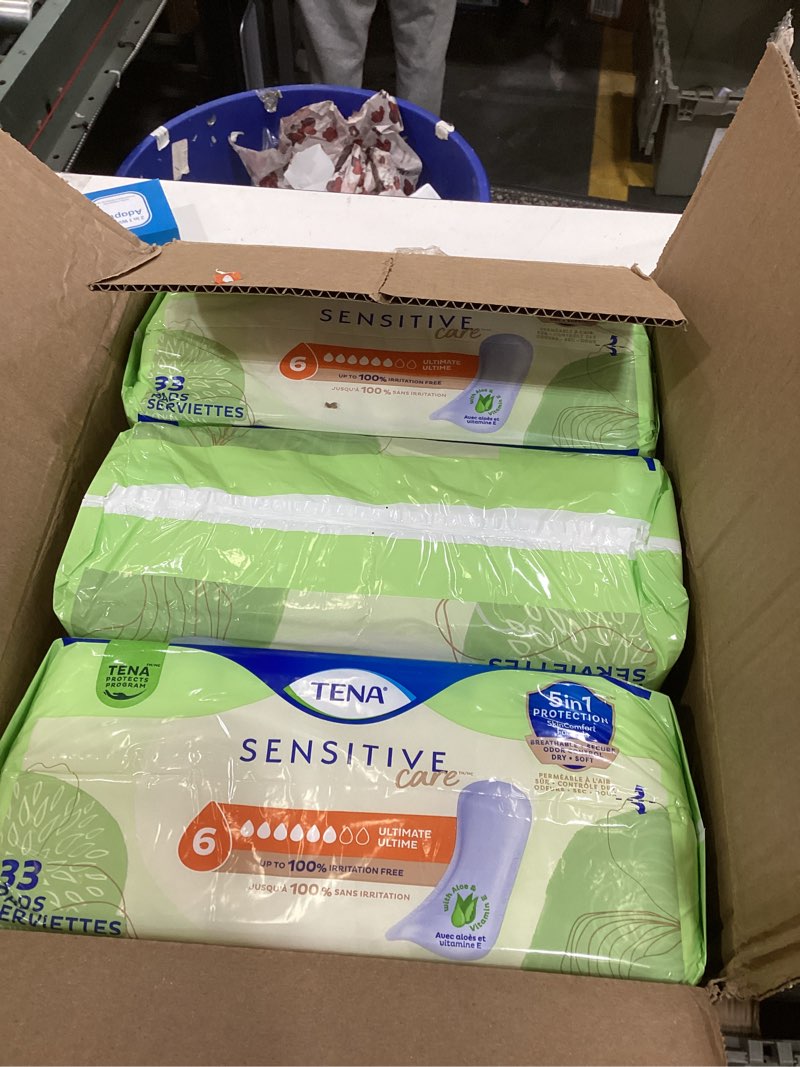 Condition photo showing New/Like New for TENA Sensitive Care Incontinence Pads for Women, Bladder Control & Postpartum, Ultimate Absorbency, One Size Fits Most, 99 Count Regular 99