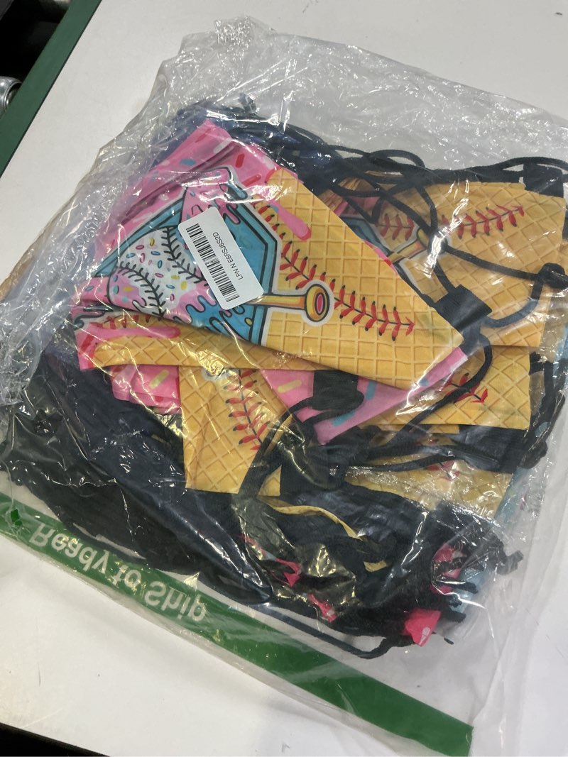 Condition photo showing Good Condition for sunnymove 36 pcs ice cream drip baseball party favors 7.5'' x 10'' baseball drawstring bag with handle ice cream drip bags bulk sport themed gift wraps party supply for team birthday treat candy snack 36 baseball