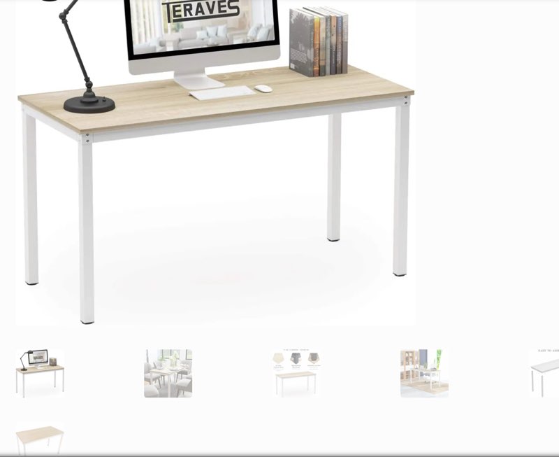 teraves computer desk dining table sturdy writing workstation for home office