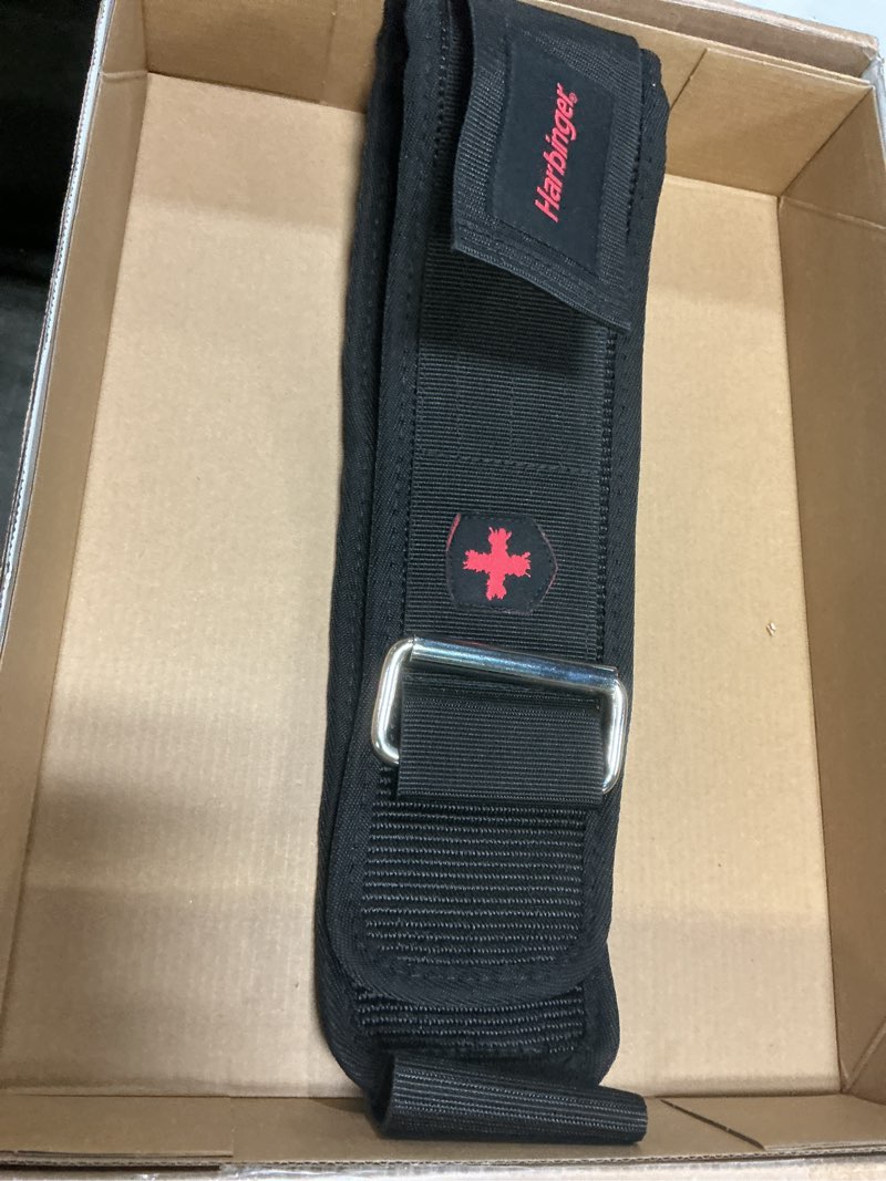 Condition photo showing Good Condition for harbinger 4-inch nylon weightlifting belt, small,black