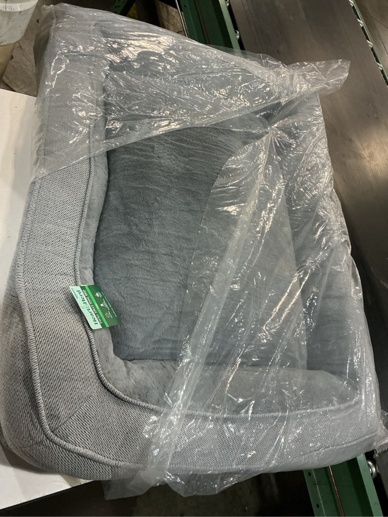 Condition photo showing Good Condition for style selections rectangular twill gray polyester bolster dog bed ( large )