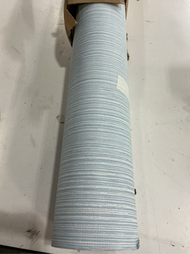 Condition photo showing New/Like New for haimin grasscloth wallpaper textured 24in x 393in fabric contact paper light blue wall paper textured linen peel and stick self-adhesive thick vinyl embossed film wallpaper