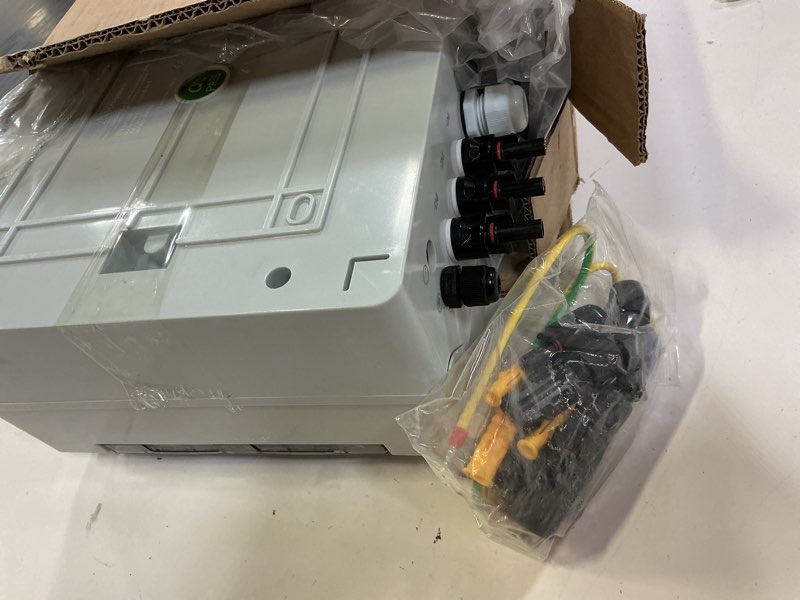 Condition photo showing Good Condition for 3 in 1 out solar combiner box,pv combiner box with 20a pv fuse,dc 63a circuit breaker and surge protector,ip65 solar disconnect switch box for indoor outdoor solar panel system (3 in 1 out 20a 1000v)