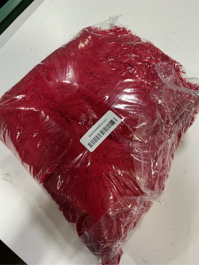 Condition photo showing Good Condition for bean bag cover (no filler), soft faux fur stuffed animal bean bag storage, fluffy plush bean bag chair cover washable, comfy bean bag covers for adults kids teens, 38"x40" red l for adult red (cover only)