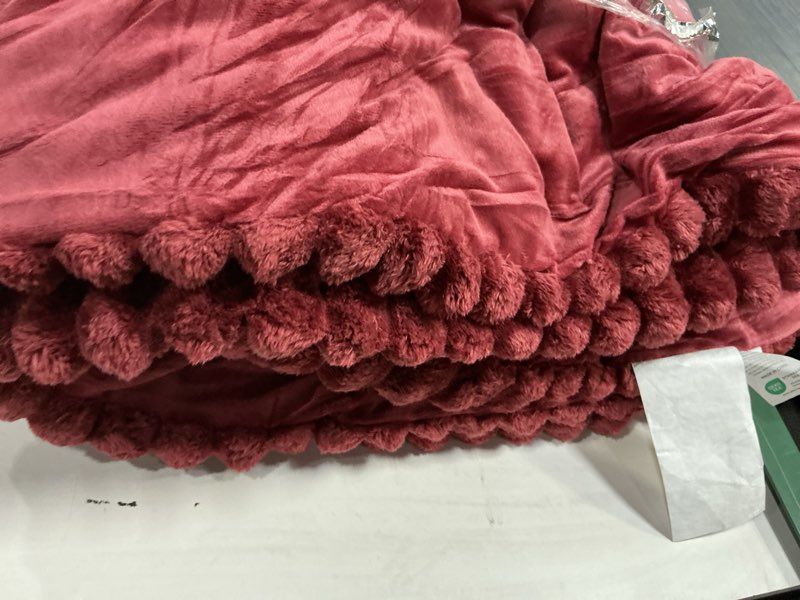 Condition photo showing As Is for BEDELITE Fleece King Comforter Set -Super Soft & Warm Fluffy Burgundy Bedding, Luxury Fuzzy Heavy Bed Set for Winter with 2 Pillow Cases Burgundy King