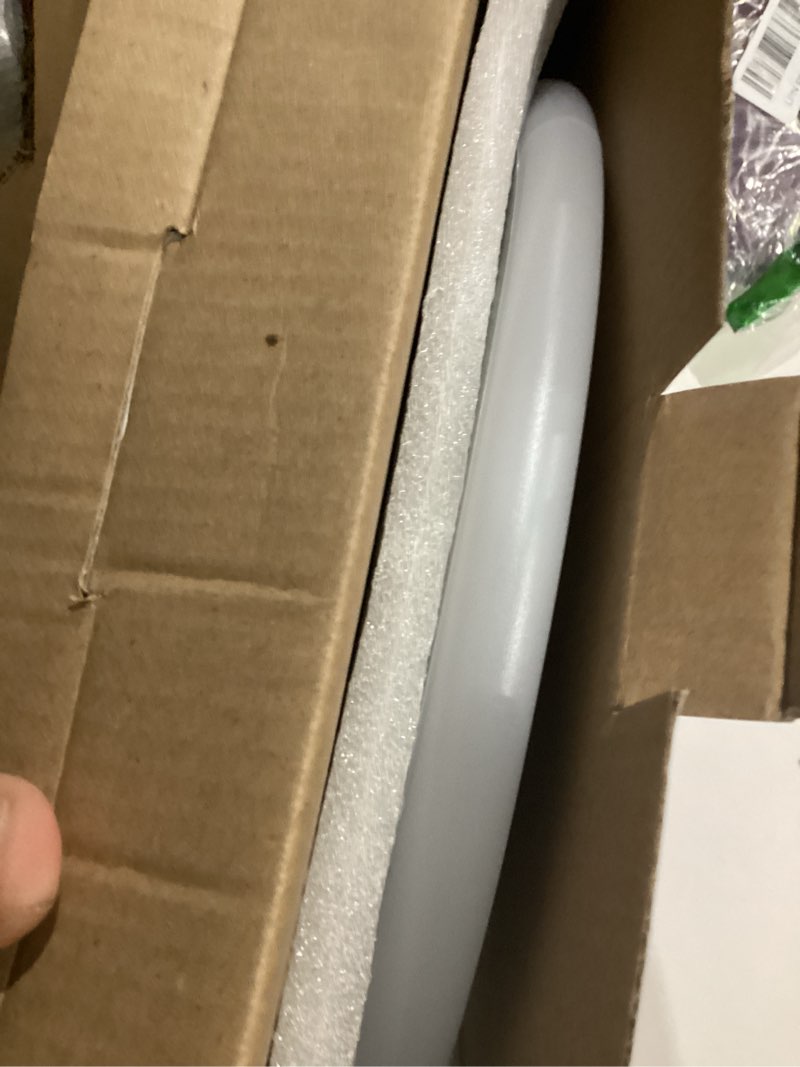 Condition photo showing As Is for BLNAN Smart RGB LED Flush Mount Ceiling Light with Remote, 13 Inch 24W Dimmable Color Changing Low Profile Wired White Fixture, Works with Alexa Google Home App for Bedroom Living Kids Room Party