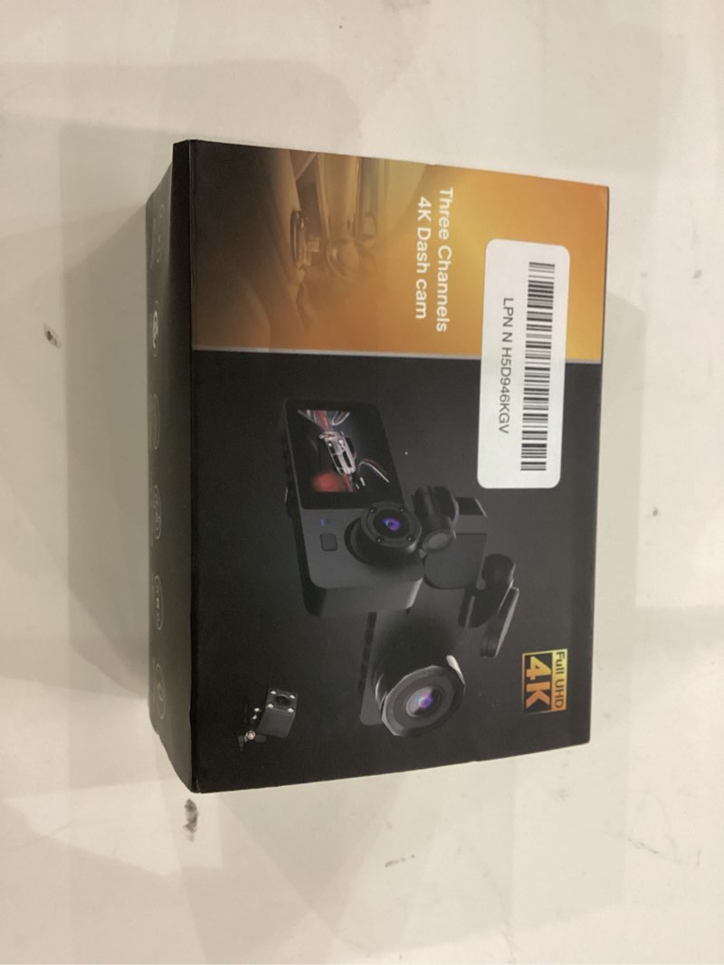 Three Channels  4K Dash cam