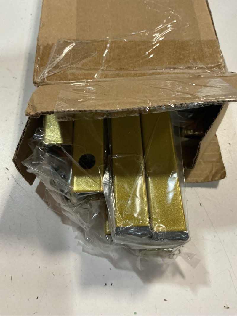 Condition photo showing New/Like New for gold easel stand for sign, adjustable metal display easel 4-tier height large artist display easels for painting wedding, baby shower, birthday party and commercial display 2.85 pounds