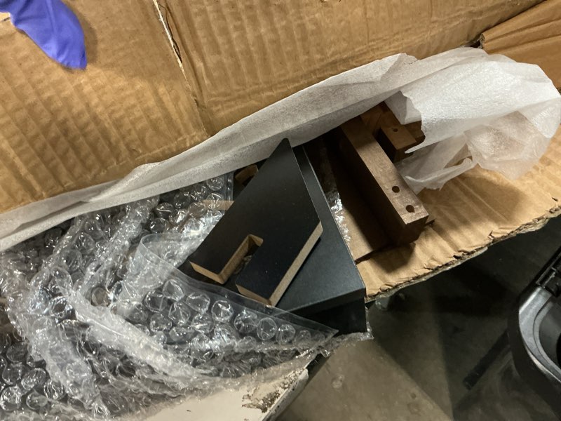 Condition photo showing Good Condition for Chunful Gold Wooden Quran and Prayer Mat Stand, 35.4 x 26 x 11.8inch, Ideal Gift for Eid Ramadan and Muslim Home Decor, Islamic Prayer Rug Holder with Arabic Calligraphy for Home Mosque