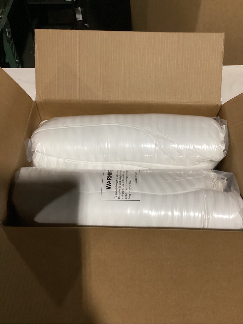 Condition photo showing As Is for Beckham Hotel Collection Bed Pillows Standard/Queen Size Set of 2 - Original Soft Down Alternative Pillow for Sleeping - Soft Support for Back, Stomach or Side Sleepers Queen / Standard White