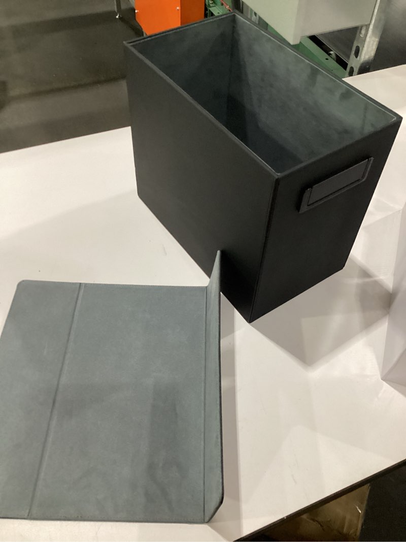 Black small storage box magnetic top 