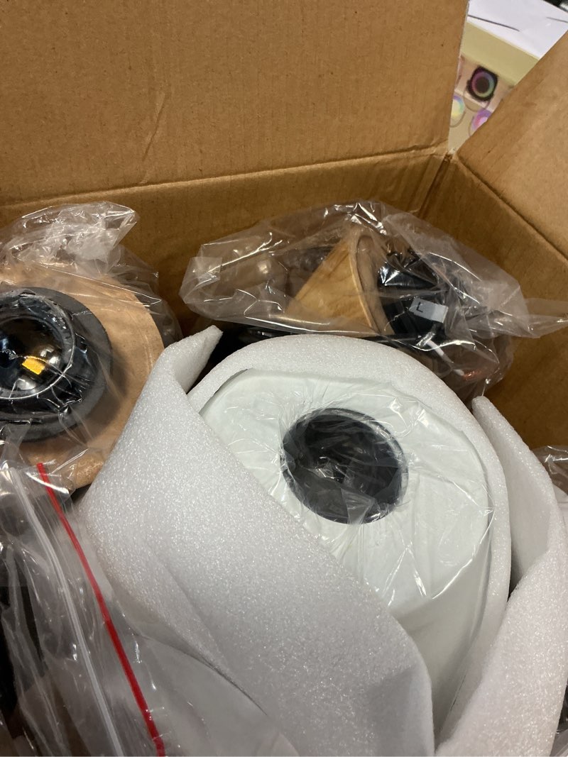 Condition photo showing Good Condition for white pendant light, 2 packs 9.4inch farmhouse pendant light, kitchen pendant lights, pendant lights kitchen island for living room, bar, bedroom, office white metal ceiling 2 packs