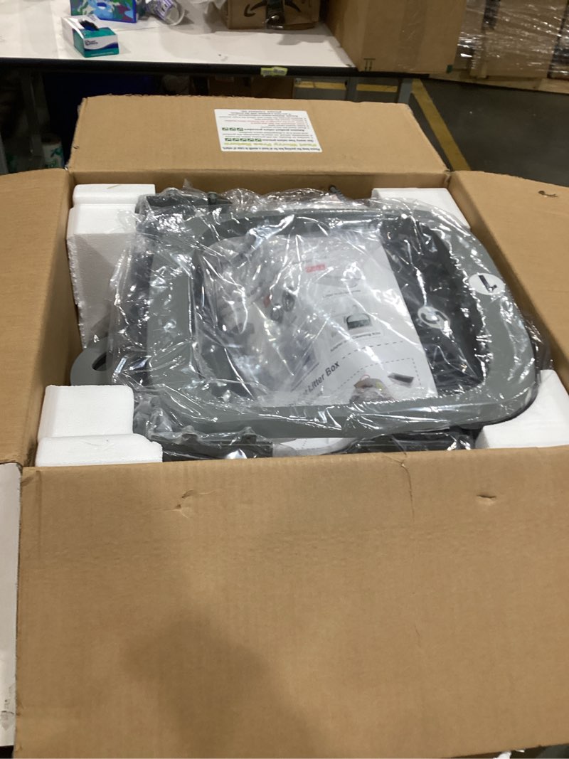 Condition photo showing New/Like New for upfas automatic cat litter box self cleaning - app control - weight monitoring - ultra-quiet, medium cats and kittens litter box, safe anti-pinch?assembly required?- grey