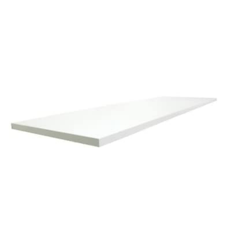 style selections 11.7-in d x 71.7-in l white mdf rectangular shelf board