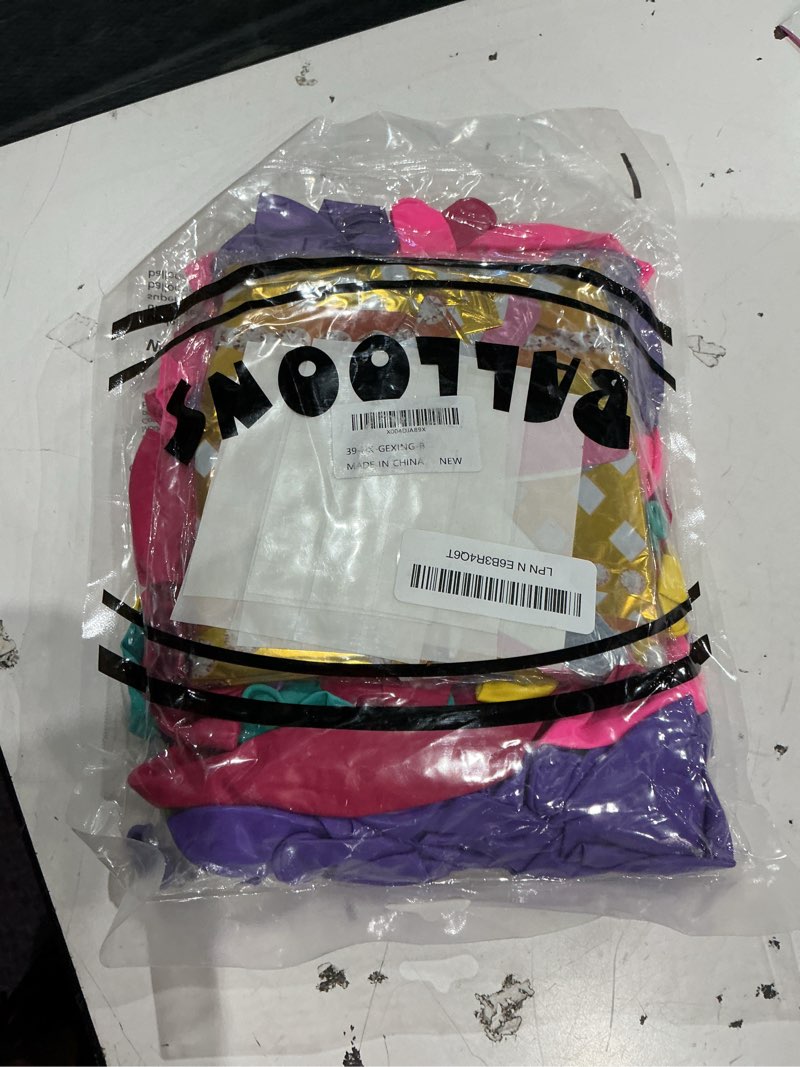 Condition photo showing New/Like New for 171pcs songster birthday decoration - pink and purple balloon arch kit hollow star, microphone, disco mylar balloon garland kit for music fans popular singer birthday princess party decorations multi