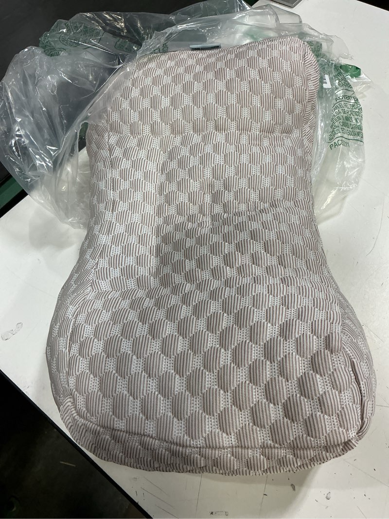 Condition photo showing Good Condition for adjustable neck pillow for recliner, headrest pillow for chair & couch support - ergonomic design cushion with 2 adjustable strap, recliner head pillow for office, home, traveling (beige)