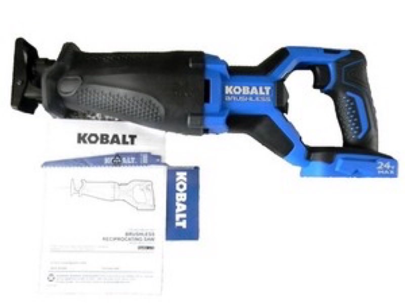 kobalt 24v brushless cordless reciprocating saw variable speed tool