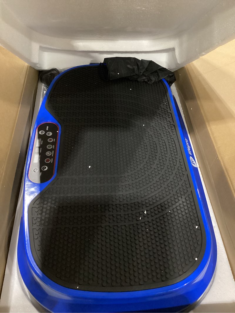 Condition photo showing Good Condition for Lifepro Waver Mini Vibration Plate for Lymphatic Drainage – Whole Body Vibrating Platform Exercise Machine for Muscle Toning & Recovery with Remote & Resistance Bands, Max Load 260 lb Blue