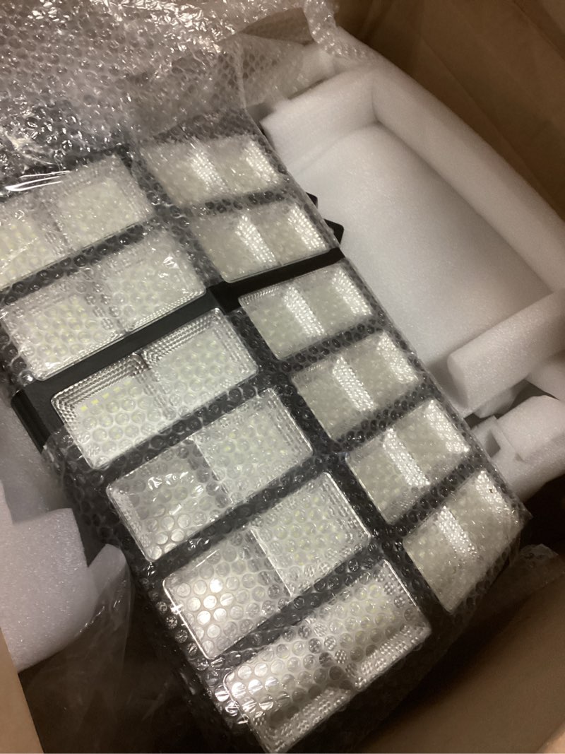 Condition photo showing Good Condition for loyoele 9000w solar street lights outdoor 120000lm, commercial parking lot light 7000k, solar flood outdoor lights ip67 waterproof with motion sensor for road, garden, basketball courts
