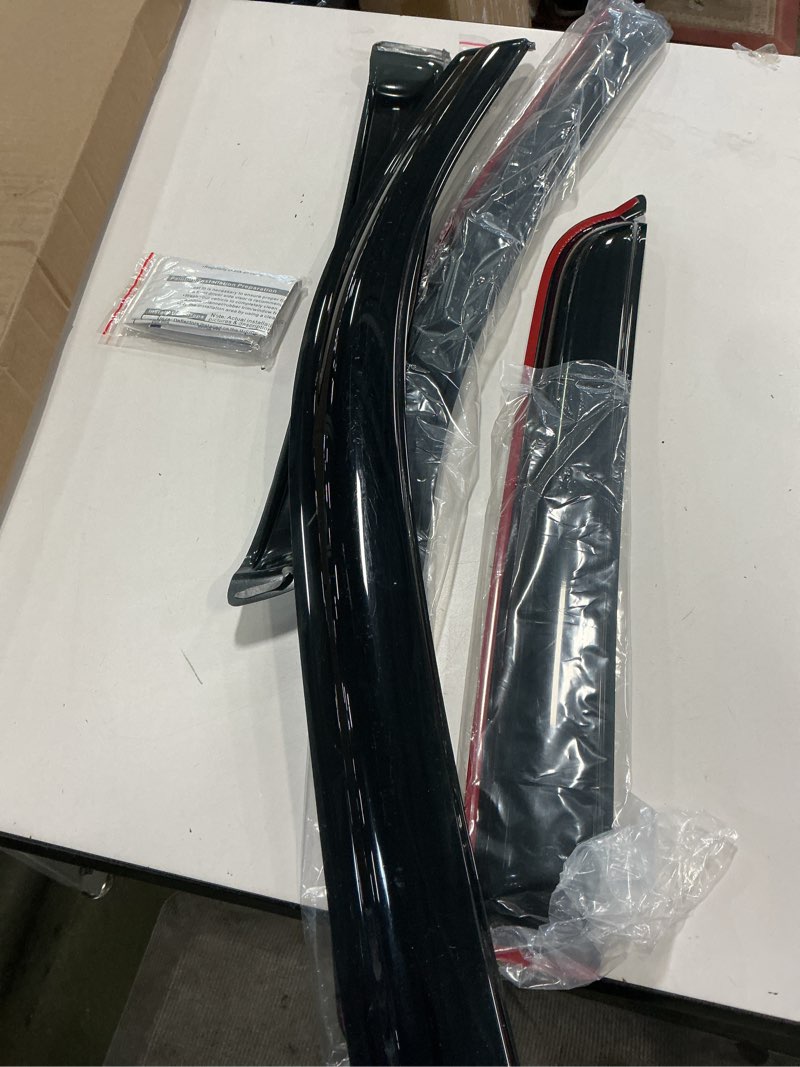 Condition photo showing As Is for Lightronic WV194813 in-Channel Side Window Deflectors & Visors Rain Guard, Dark Smoke, 4-Pieces Set, Fits 2019-2024 Ram 1500 Quad Cab (for New Body Style, EXCLUDES 1500 Classic Model)