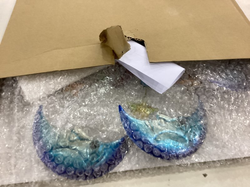 VIOYOUNS 58" Moon and Star Wind Spinner Garden Stake Outdoor Decorations, Metal Flower Colorful Gard