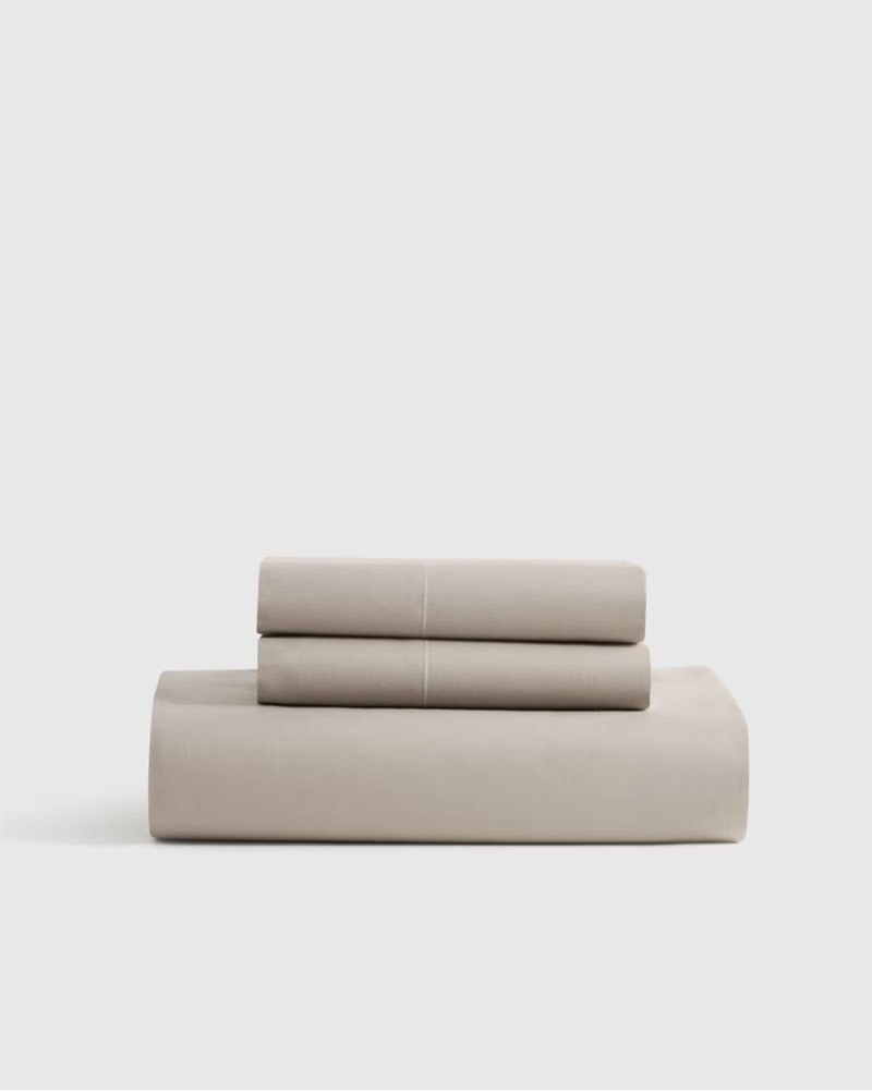 classic organic percale sheet set size: queen set: without flat sheet