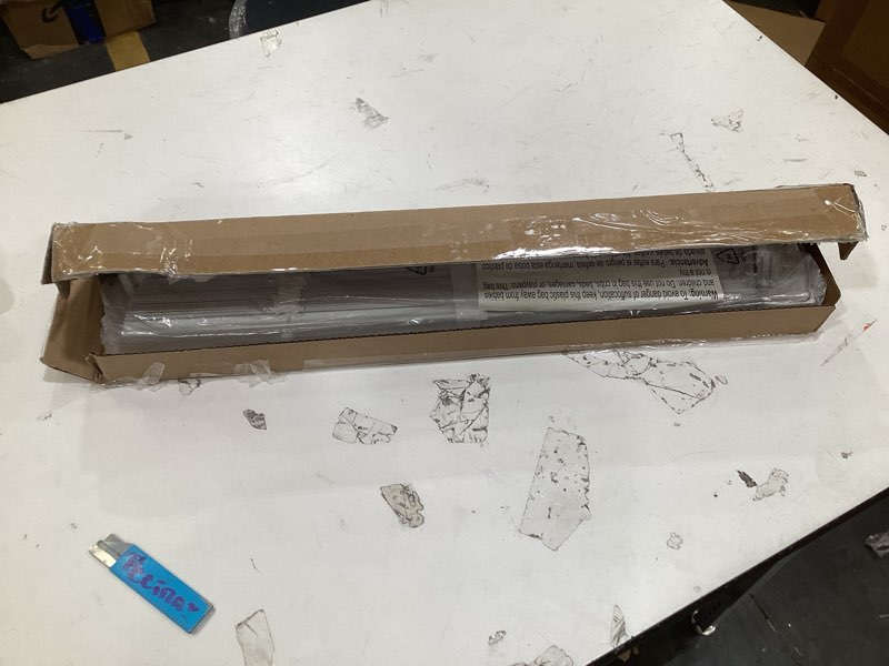 Condition photo showing New/Like New for UNISHADES No Drill Blinds for Windows 1" Vinyl L-Shaped Slats Cordless Mini Blinds for Home, for Window Size 21" W × 48" H White White 21" W × 48" H