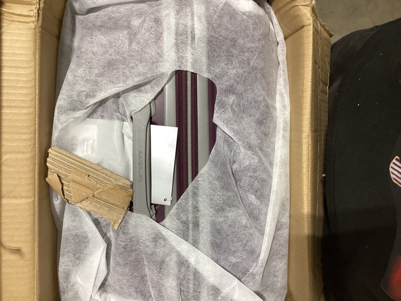 Condition photo showing Good Condition for samsonite freeform 2-piece luggage set - carry-on & large checked luggage with dual spinner wheels - durable polypropylene hardshell - tsa lock, airline-approved - expandable - amethyst purple 2-piece set (carry-on/large) amethyst purple