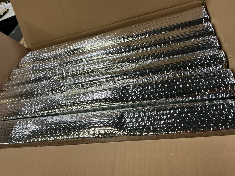 Condition photo showing Good Condition for 16P Garage Door Insulation Panels Kit 0.24"T Double Bubble Reflective Aluminum Foil 6MM Sheet Thermal Pre-Cut Insulation Shield 120 Tapes Winter Clod and Summer Heat for Attic Garage Wall (24" x 48") 16 24 IN x 48 IN