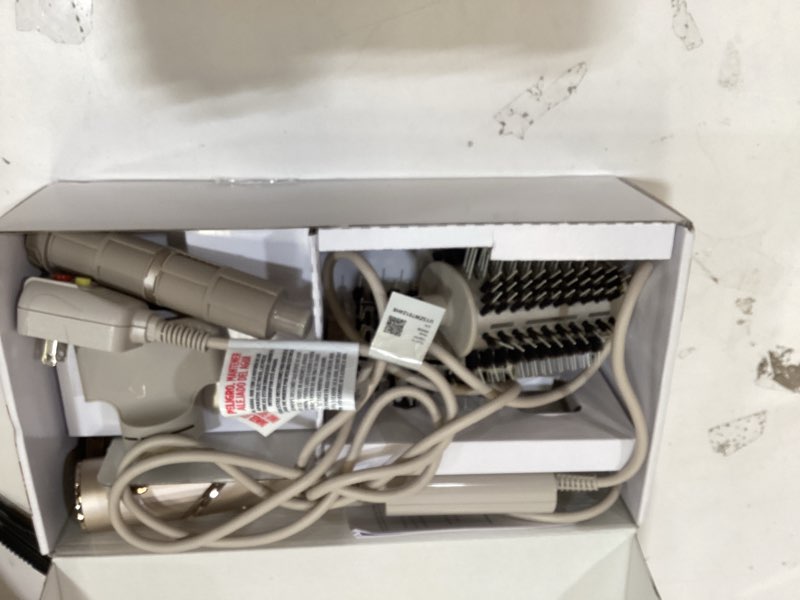 Condition photo showing As Is for shark flexstyle air styling & drying system, powerful hair dryer brush & multi-styler with auto-wrap curlers, paddle brush, oval brush, concentrator attachment, stone, hd430 flexstyle-straight & wavy hair