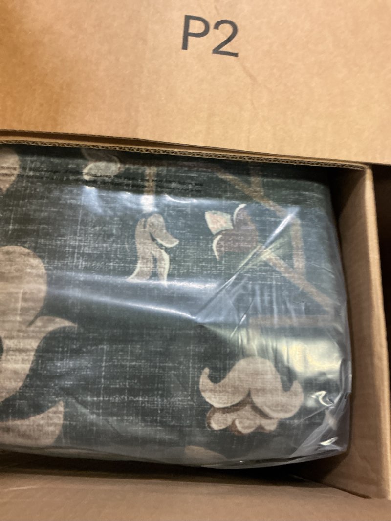 Condition photo showing Good Condition for releany area rugs 9'x12' washable non-slip, floral vintage distress print pattern medallion carpet for living room bedroom dining room, vintage black brown neutral black/vintage/beige 9' x 12' (rectangular)