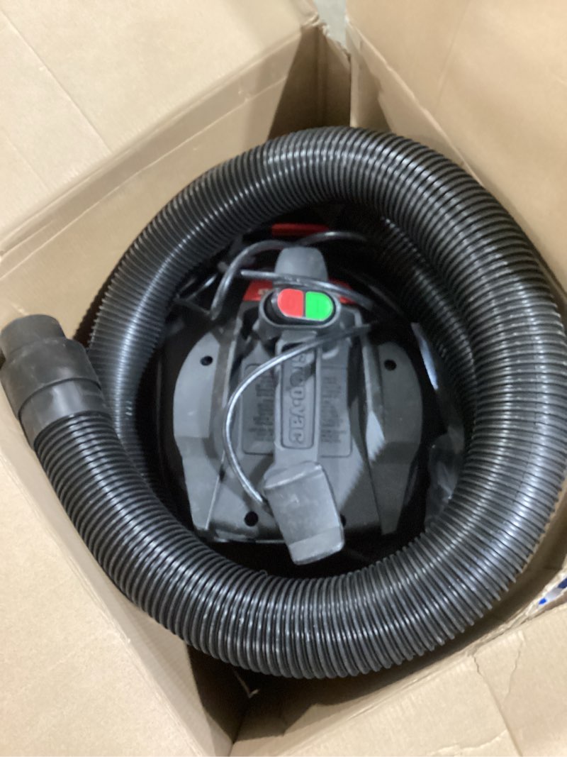 Condition photo showing Good Condition for shop-vac 12-gallon 6 hp corded wet/dry shop vacuum with accessories included