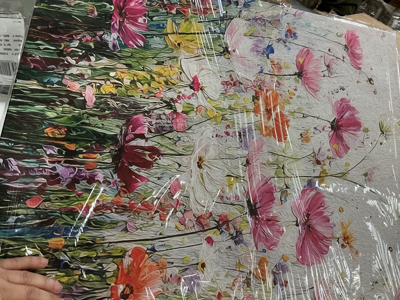 Condition photo showing New/Like New for sorbrozo vibrant floral canvas wall art colorful wildflower garden print modern abstract botanical artwork for living room home decor size?24x48in 24"l x 48"w colorful-1